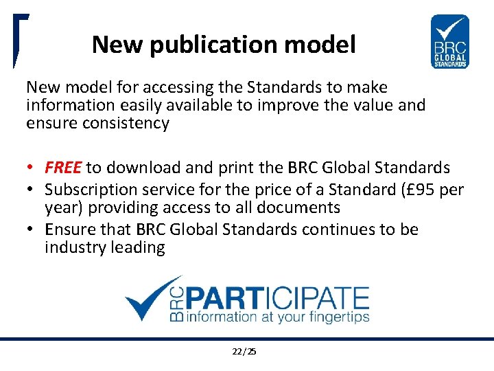 New publication model New model for accessing the Standards to make information easily available