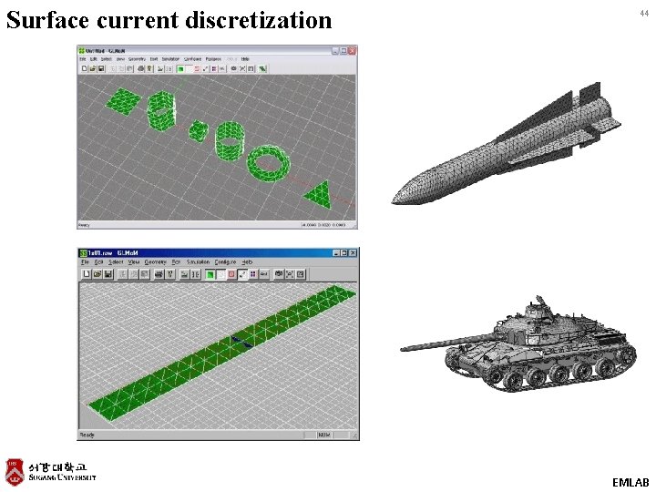 Surface current discretization 44 EMLAB 