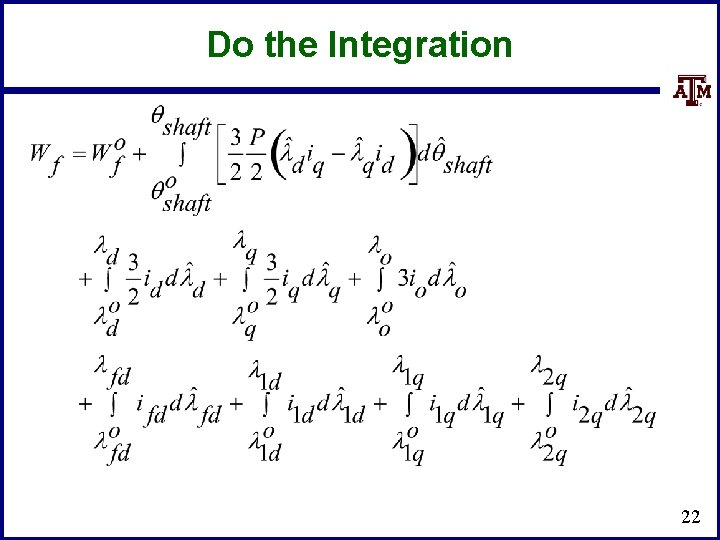 Do the Integration 22 