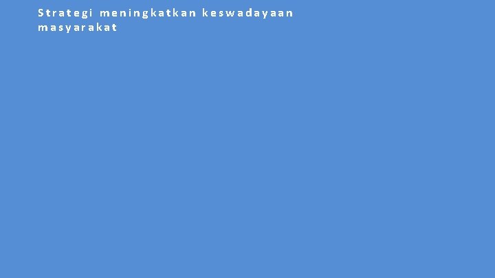 Strategi meningkatkan keswadayaan masyarakat 