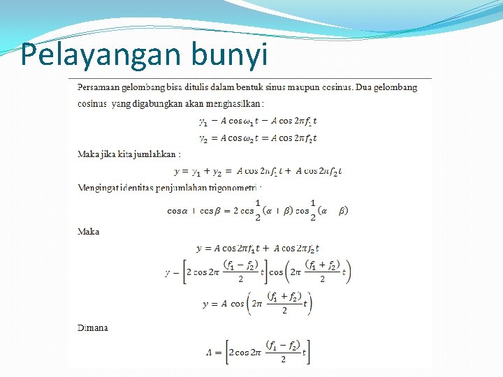 Pelayangan bunyi 