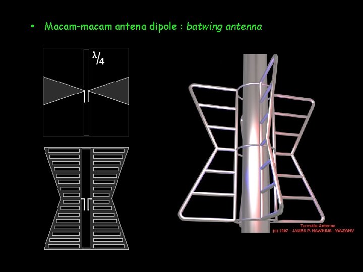  • Macam-macam antena dipole : batwing antenna 