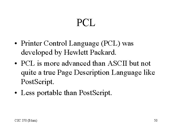 Printer Control Language (Pcl) at Bertha Quintana blog