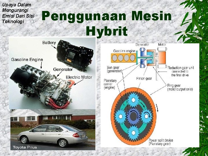 Upaya Dalam Mengurangi Emisi Dari Sisi Teknologi Penggunaan Mesin Hybrit 