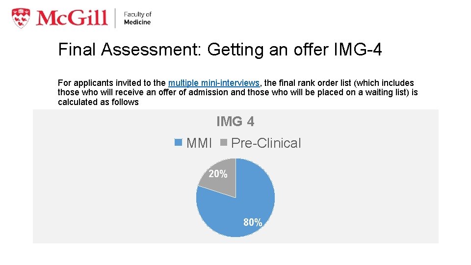 Final Assessment: Getting an offer IMG-4 For applicants invited to the multiple mini-interviews, the