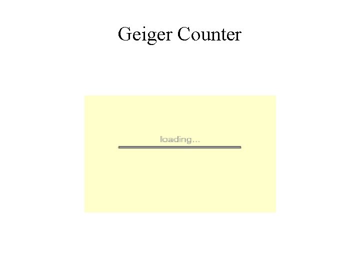 Geiger Counter 