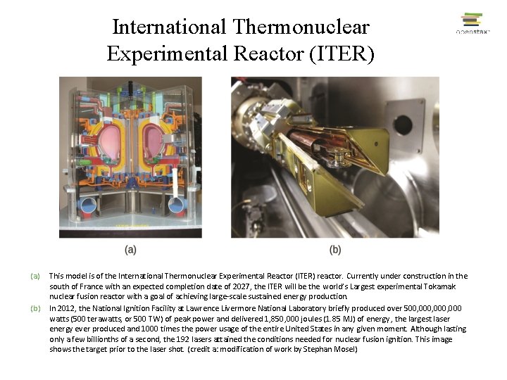 International Thermonuclear Experimental Reactor (ITER) (a) (b) This model is of the International Thermonuclear