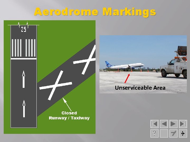 Aerodrome Markings Unserviceable Area 