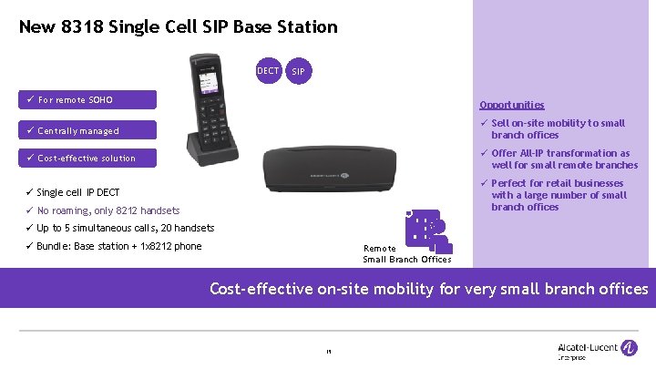 New 8318 Single Cell SIP Base Station DECT SIP For remote SOHO Opportunities Centrally