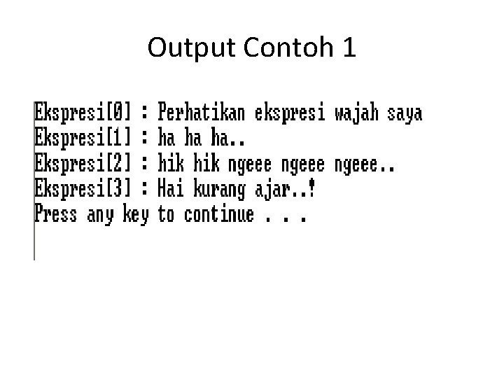 Output Contoh 1 