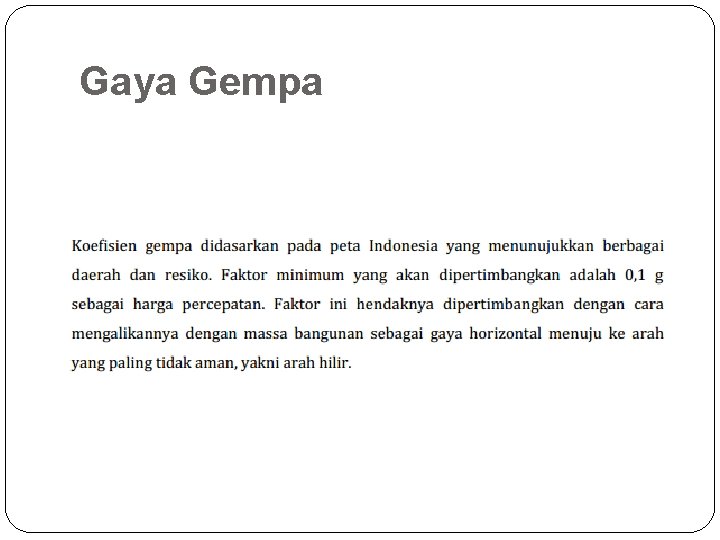 Gaya Gempa 