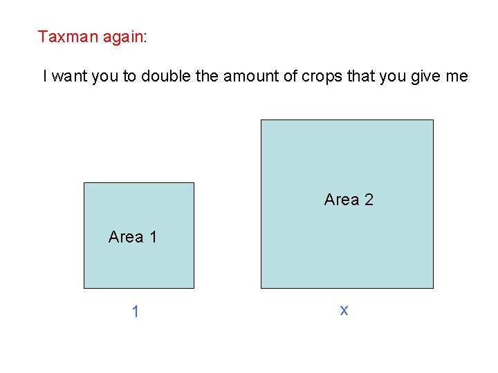 Taxman again: I want you to double the amount of crops that you give