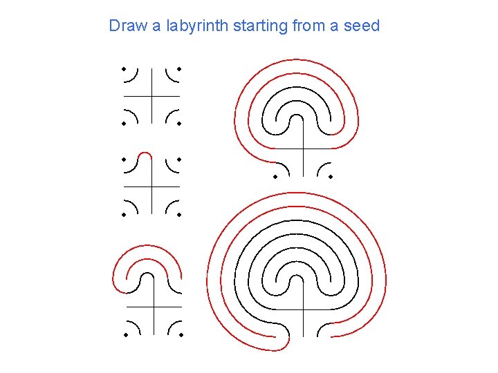 Draw a labyrinth starting from a seed 