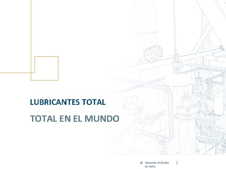 LUBRICANTES TOTAL EN EL MUNDO Nuestros múltiples sectores 2 