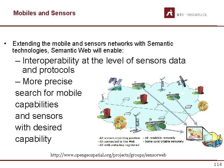 Mobiles and Sensors • Extending the mobile and sensors networks with Semantic technologies, Semantic