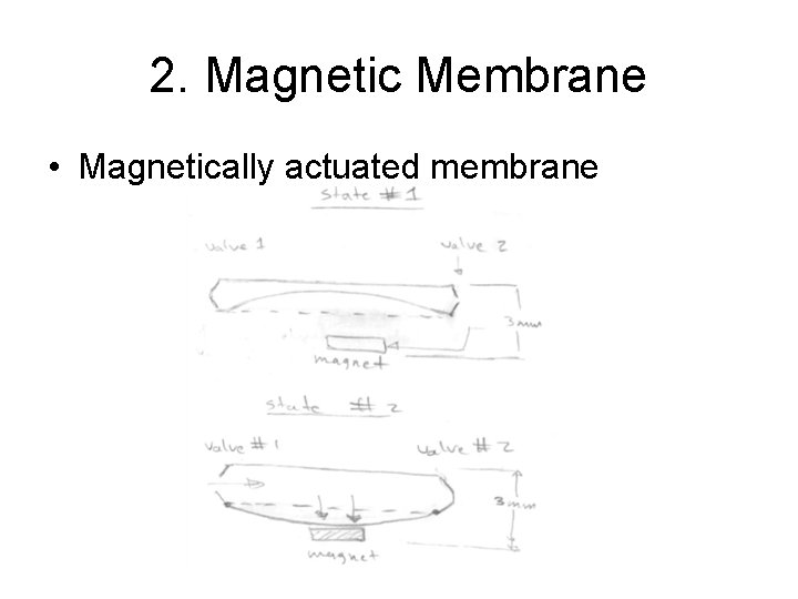 2. Magnetic Membrane • Magnetically actuated membrane 