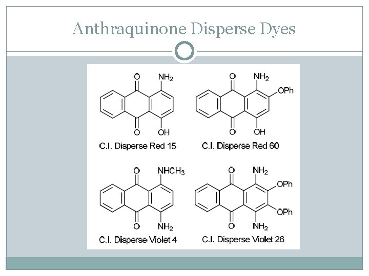 Anthraquinone Disperse Dyes 