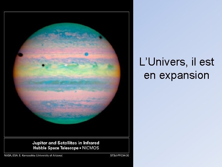 L’Univers, il est en expansion 