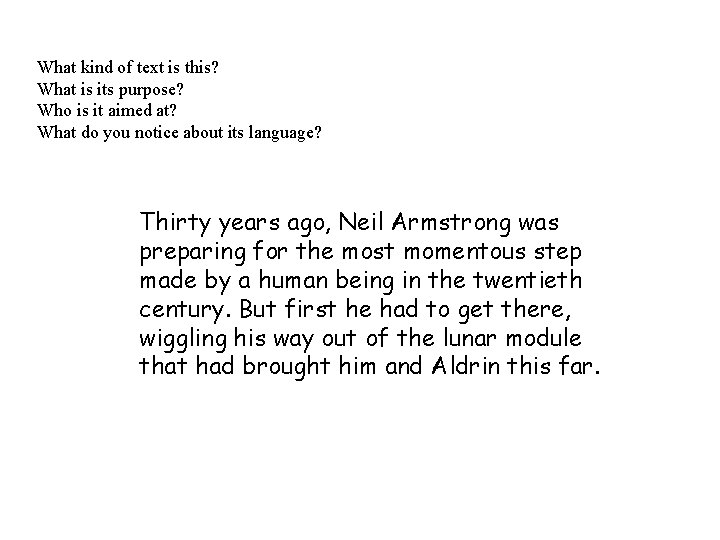 What kind of text is this? What is its purpose? Who is it aimed