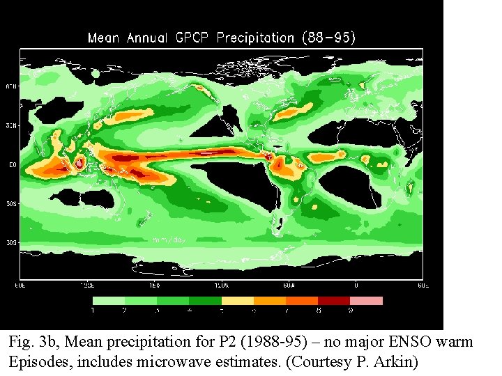 Fig. 3 b, Mean precipitation for P 2 (1988 -95) – no major ENSO