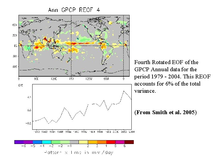 Fourth Rotated EOF of the GPCP Annual data for the period 1979 - 2004.