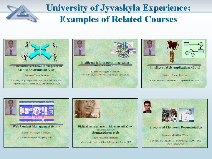 University of Jyvaskyla Experience: Examples of Related Courses 