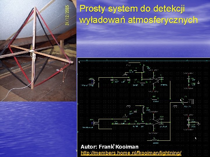 Prosty system do detekcji wyładowań atmosferycznych kmark@igf. fuw. edu. pl Autor: Frank Kooiman www.