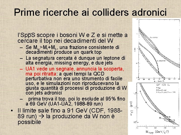 Prime ricerche ai colliders adronici l’Spp. S scopre i bosoni W e Z e