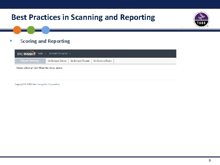 Best Practices in Scanning and Reporting § Scoring and Reporting 9 