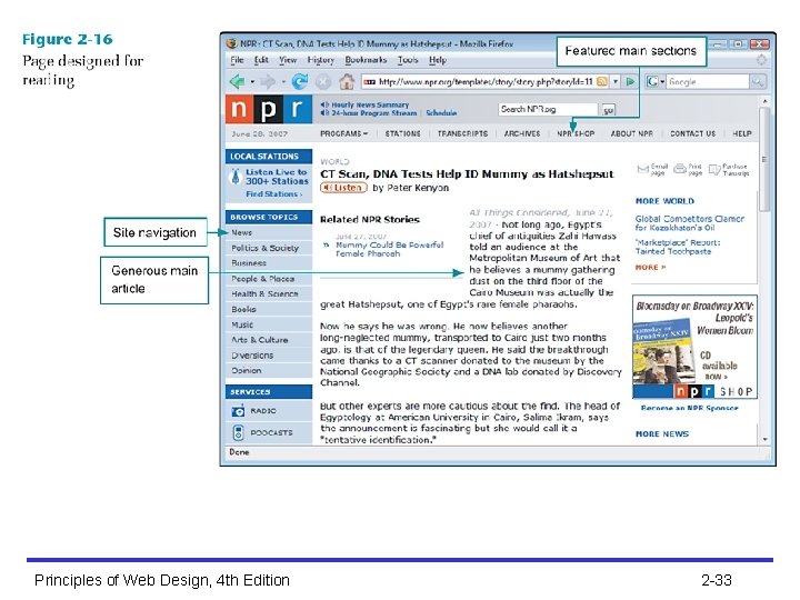 Principles of Web Design, 4 th Edition 2 -33 
