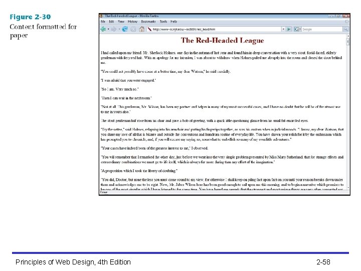 Principles of Web Design, 4 th Edition 2 -58 