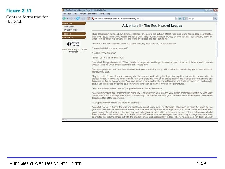 Principles of Web Design, 4 th Edition 2 -59 