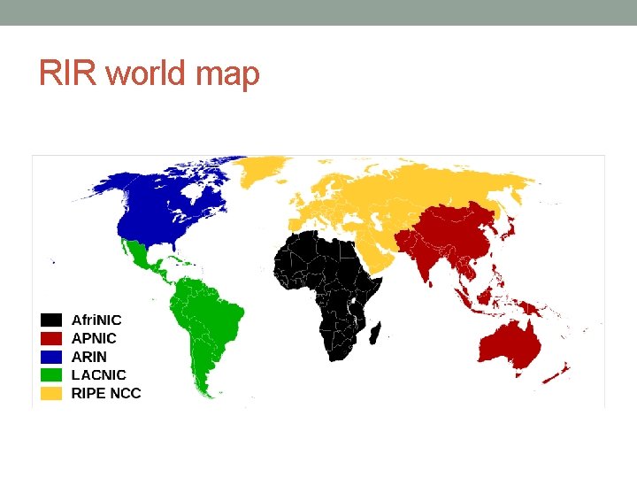 RIR world map 