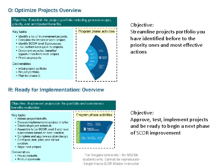 Objective: Streamline projects portfolio you have identified before to the priority ones and most
