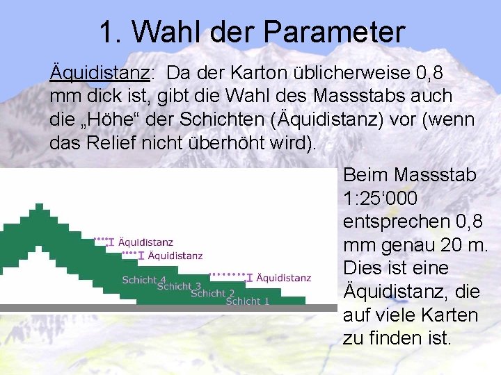 1. Wahl der Parameter Äquidistanz: Da der Karton üblicherweise 0, 8 mm dick ist,