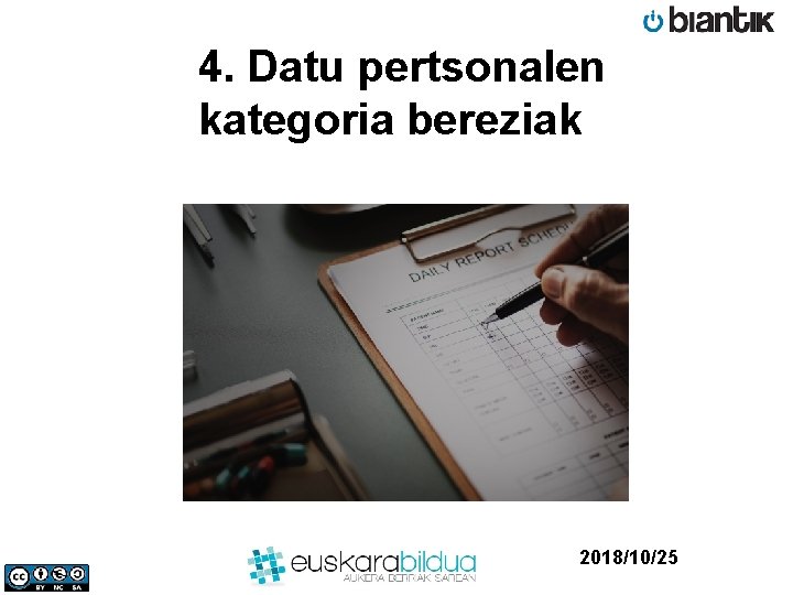 4. Datu pertsonalen kategoria bereziak 2018/10/25 