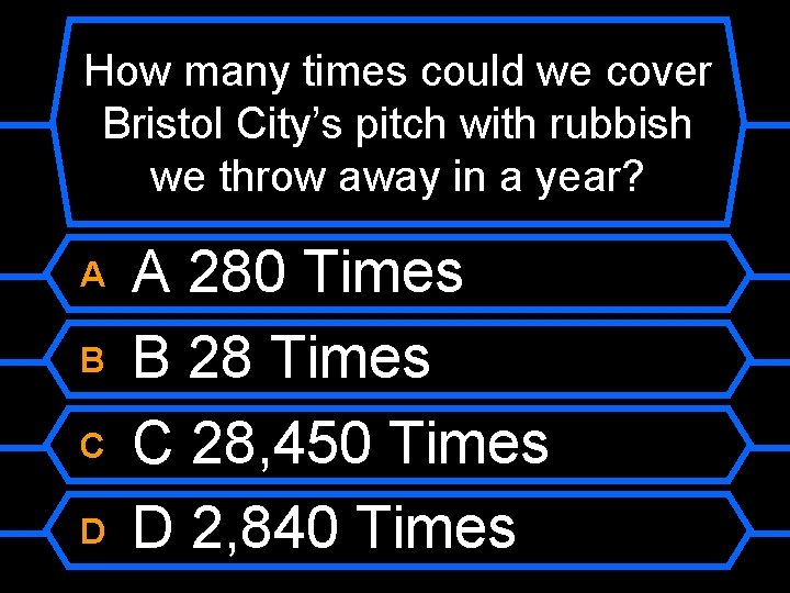 How many times could we cover Bristol City’s pitch with rubbish we throw away