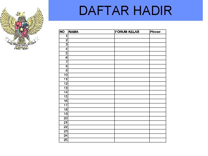 DAFTAR HADIR 