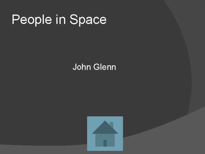 People in Space John Glenn 