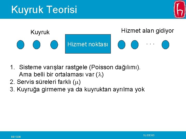 Kuyruk Teorisi Hizmet alan gidiyor Kuyruk . . . Hizmet noktası 1. Sisteme varışlar