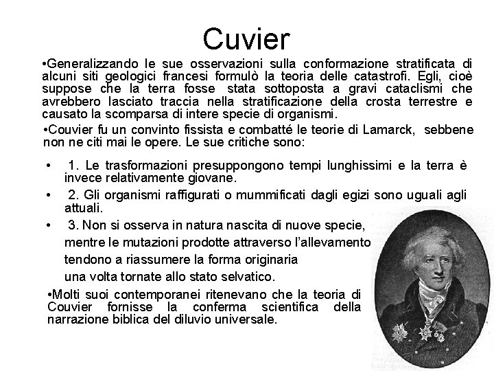 Cuvier • Generalizzando le sue osservazioni sulla conformazione stratificata di alcuni siti geologici francesi