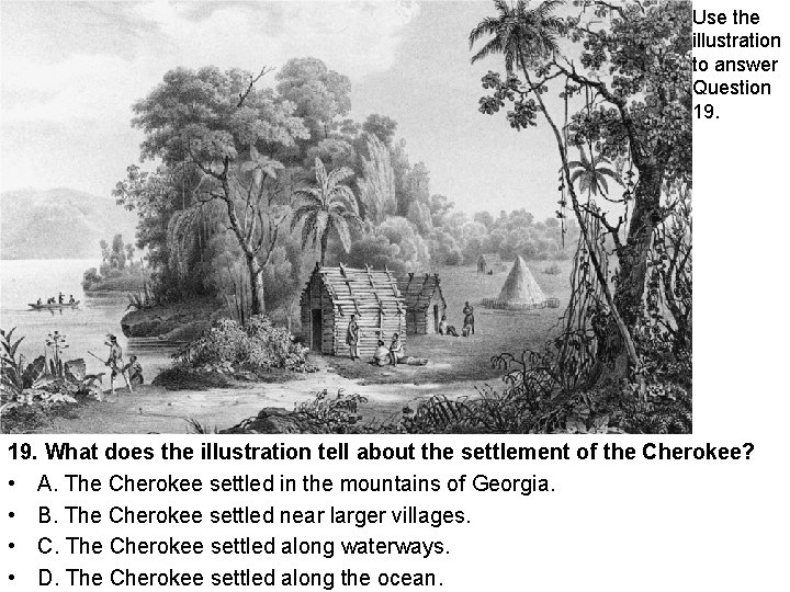 Use the illustration to answer Question 19. What does the illustration tell about the