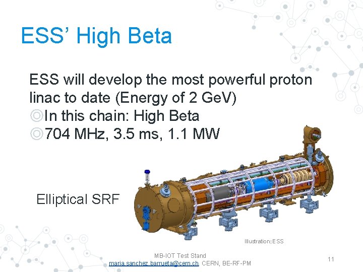ESS’ High Beta ESS will develop the most powerful proton linac to date (Energy