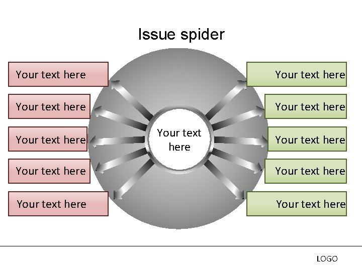 Issue spider Your text here Your text here Your text here LOGO 