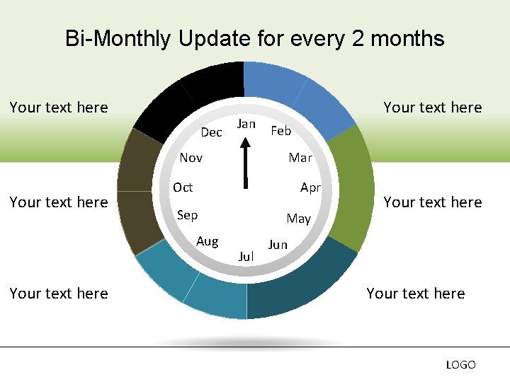 Bi-Monthly Update for every 2 months Your text here Dec Jan Your text here