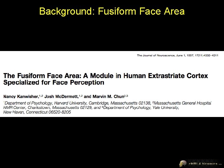 Background: Fusiform Face Area 