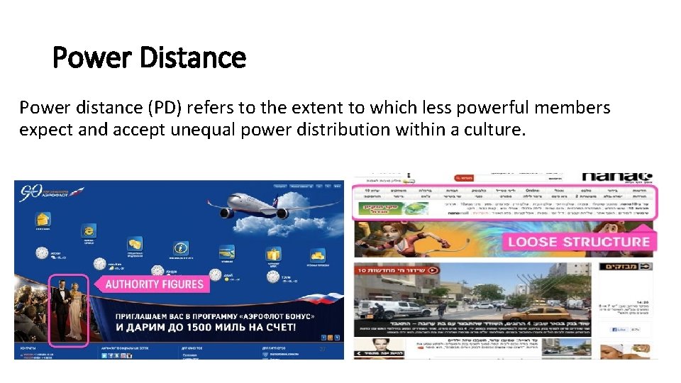 Power Distance Power distance (PD) refers to the extent to which less powerful members