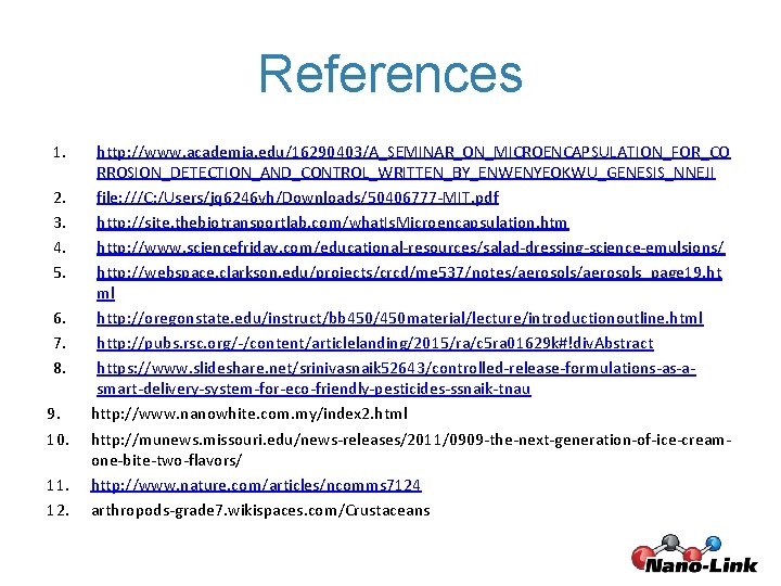 References 1. 2. 3. 4. 5. 6. 7. 8. 9. 10. 11. 12. http: