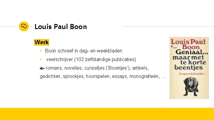 Louis Paul Boon Werk • Boon schreef in dag- en weekbladen • veelschrijver (102