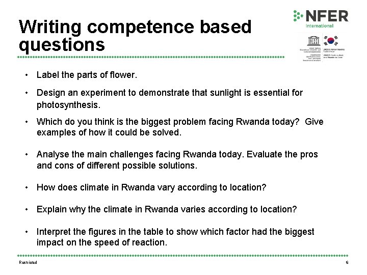 Writing competence based questions • Label the parts of flower. • Design an experiment Writing competence based questions • Label the parts of flower. • Design an experiment